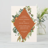 Sinaasappel waterverf botanische bruiloft met citr (Staand voorkant)