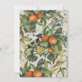 Sinaasappel waterverf botanische bruiloft met citr (Achterkant)