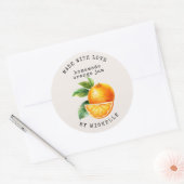 Sinaasappel Waterverf Jam Label Inblikken Sticker (Envelop)