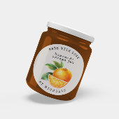 Sinaasappel Waterverf Jam Label Inmaaksticker