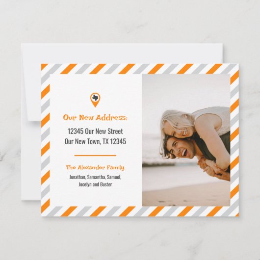 Sinaasappel We hebben gestreepte bewegende foto ve (Achterkant)