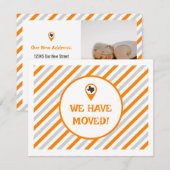 Sinaasappel We hebben gestreepte bewegende foto ve (Voorkant / Achterkant)