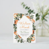 Sinaasappel We zijn verhuisd Verhuisbericht Ansich Aankondigingskaart (Staand voorkant)