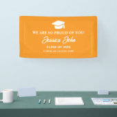 Sinaasappel We zijn zo trots op je afstuderen Spandoek (Beurs)