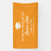 Sinaasappel We zijn zo trots op je afstuderen Spandoek (Verticaal)