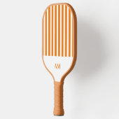 Sinaasappel & White Stripes Country Club Monogram Pickleball Paddle (Links)