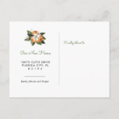 Sinaasappel Wij Zijn Verhuisd Verhuisbericht Ansic Aankondigingskaart (Achterkant)