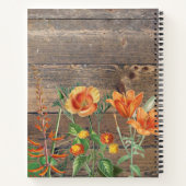 Sinaasappel Wildbloemen Hout Keukengerei Recept Notitieboek (Achterkant)