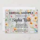  sinaasappel wilde bloem rustiek vrijgezellenfeest kaart (Voorkant)