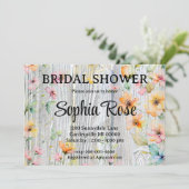  sinaasappel wilde bloem rustiek vrijgezellenfeest kaart (Staand voorkant)