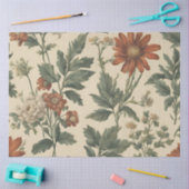  Sinaasappel Wildflower Greenery Decoupage Tissuepapier (Craft)