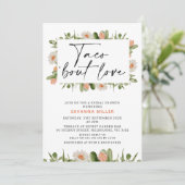 Sinaasappel Wit Cactus Taco 'over liefde Koppels D Kaart (Staand voorkant)