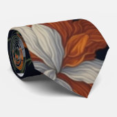 Sinaasappel wit elegant verfijnde bloemen Stropdas (Opgerold)