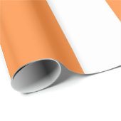 Sinaasappel wit gestript eenvoudig modern cadeaupapier (Rol Hoek)