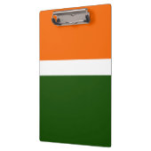 Sinaasappel Wit Groen Plain Kleur Block Design Klembord (Links)