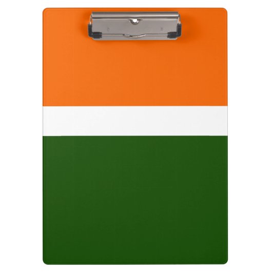 Sinaasappel Wit Groen Plain Kleur Block Design Klembord (Voorkant)