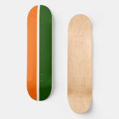 Sinaasappel Wit Groen Plain Kleur Block Design Persoonlijk Skateboard (Voorkant)