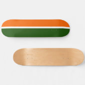 Sinaasappel Wit Groen Plain Kleur Block Design Persoonlijk Skateboard (Horizontaal)