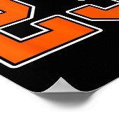 Sinaasappel Wit Nummer 23 Jersey Speler Uniform #2 Poster (Hoek)