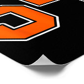 Sinaasappel Wit Nummer 54 Jersey Speler Uniform #5 Poster (Hoek)