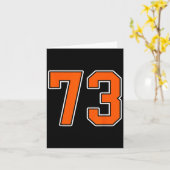 Sinaasappel Wit Nummer 73 Jersey Speler Uniform #7 Kaart (Gele Bloem)