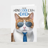 Sinaasappel Wit Tabby Kat Vaderdag Een Koele Kat