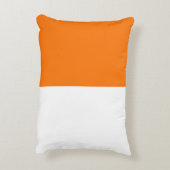 Sinaasappel Wit Twee kleuren Tone Half Split Accent Kussen (Achterkant (Verticaal))