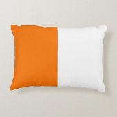 Sinaasappel Wit Twee kleuren Tone Half Split Accent Kussen (Achterkant)