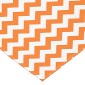 Sinaasappel & Wit Zigzag Chevron Patroon Medium Tafelloper (Hoek)