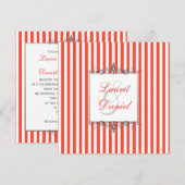 Sinaasappel, wit, zilvergrijze strepen Scrolls nod Kaart (Voorkant / Achterkant)