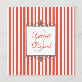 Sinaasappel, wit, zilvergrijze strepen Scrolls nod Kaart