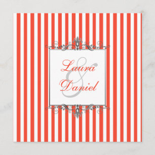 Sinaasappel, wit, zilvergrijze strepen Scrolls nod Kaart