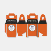 Sinaasappel, Wit, Zwart, Klasse Reünie gunstboxen Bedankdoosjes (Uitgevouwen)