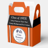 Sinaasappel, Wit, Zwart, Klasse Reünie gunstboxen Bedankdoosjes (Geopend)