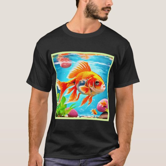 Sinaasappel Witte Goudvis T-shirt (Voorkant)