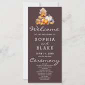 Sinaasappel & Witte Pompoenen Herfst Bruin Huwelij (Voorkant)