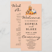 Sinaasappel & Witte Pompoenen Oranje Huwelijksprog (Voorkant / Achterkant)