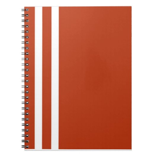 Sinaasappel & Witte strepen Notitieboek (Voorkant)