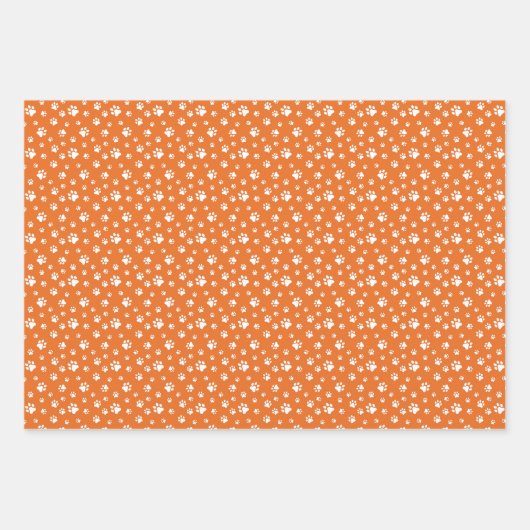 SINAASAPPEL WITTE ZWARTE HOND KAT PET PAW PRINTS INPAKPAPIER VEL (Voorkant)