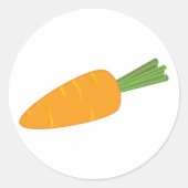Sinaasappel Wortel Groente Ronde Sticker (Voorkant)