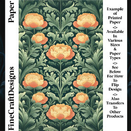  Sinaasappel & Yellow Peonies CR4 Craft Paper