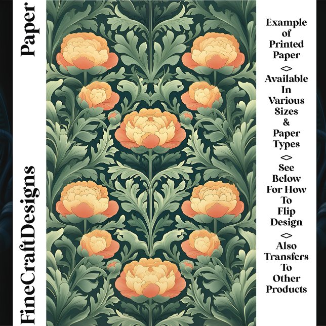  Sinaasappel & Yellow Peonies CR4 Craft Paper (Creator heeft geüpload)