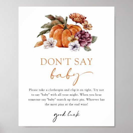 Sinaasappel zeg niet Baby spel Poster (Voorkant)