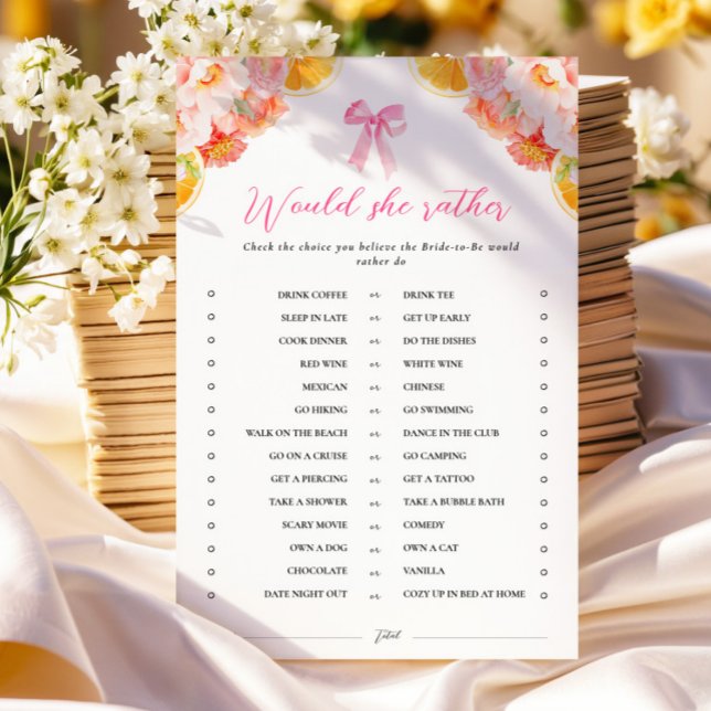 Sinaasappel zou ze liever Vrijgezellenfeest spel (Creator heeft geüpload)