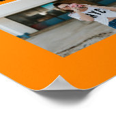 Sinaasappel & zwart 6 Foto Afstuderen Poster (Hoek)