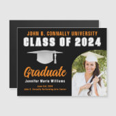 Sinaasappel Zwart Afstuderen Foto Afstuderen Magne (Voorkant / Achterkant)