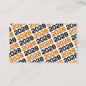 Sinaasappel & Zwart Afstuderen Mini Afstuderen Uit Visitekaartje (Achterkant)