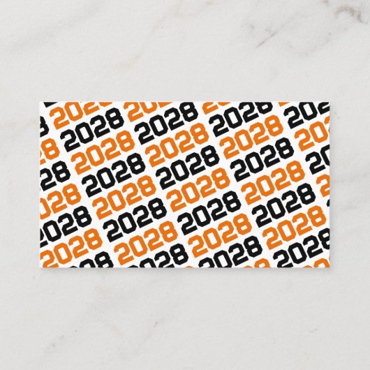 Sinaasappel & Zwart Afstuderen Mini Afstuderen Uit Visitekaartje (Achterkant)