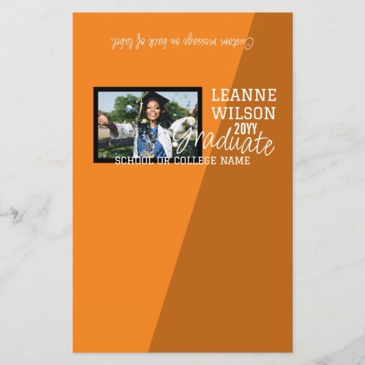 Sinaasappel Zwart Afstuderen Snoep Bar Wrapper Flyer (Voorkant)