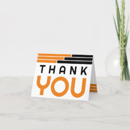 Sinaasappel & Zwart Bars Afstuderen Dank u Bedankkaart